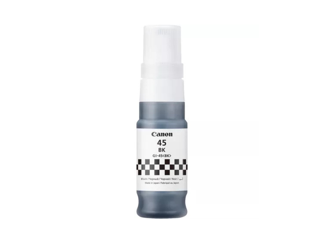 Canon GI-45 Black Ink Bottle - 70ml | Print Up to 3,000 Pages | Qatar Canon GI-45 Black Ink Bottle - 70ml | Print Up to 3,000 Pages | Qatar